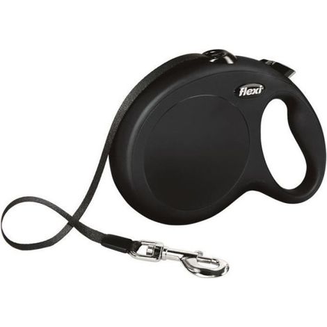 Laisse New Classic L Tape 8 m black Flexi CL30T8-251-S-20
