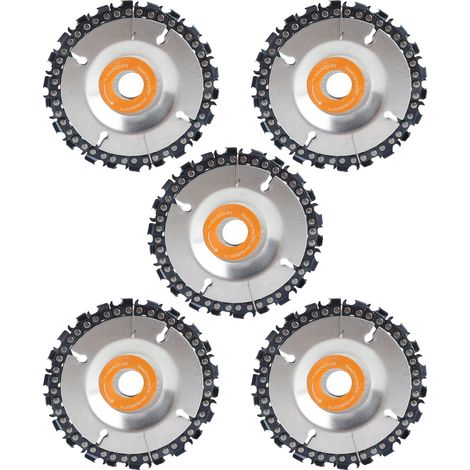5-teiliges Set aus Scheiben für elektrische Winkelschleifer, Metall-Kettensägenscheiben und Multifunktionsscheiben für die Holzschnitzerei (1/5)