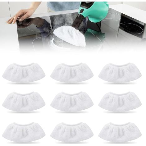 Lot de 10 chiffons de rechange en microfibre pour nettoyeur vapeur à main, compatibles avec SC2/SC3/SC4/SC5, lavables en machine (1/5)