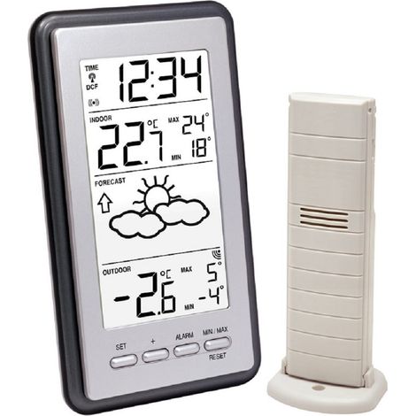 La Crosse Technology WS9130IT-S-MEG - Stazione metereologica con Temperatura Interna/Esterna, Colore: Grigio Metallizzato (1/2)