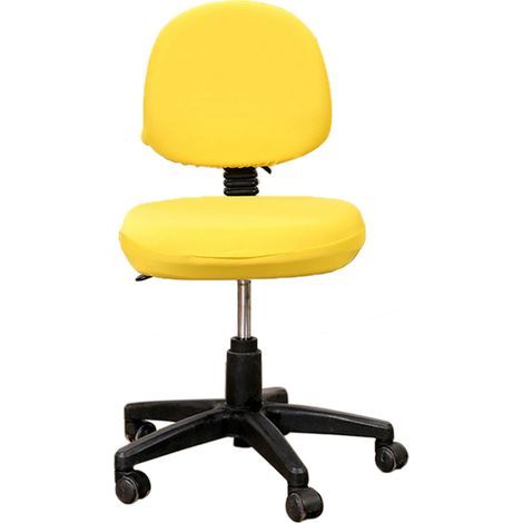 Universelle Rückenlehnenbezüge für Bürostühle, dehnbarer Bezug für Drehstühle, gelb (1/5)