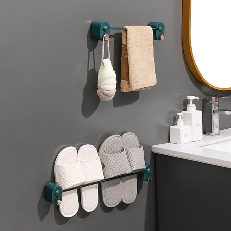 Porte-serviettes de salle de bain sans perçage, porte-chaussons de salle de bain, barre de rangement pour serviettes, bonde de WC, porte-essuie-glaces de cuisine 317CM