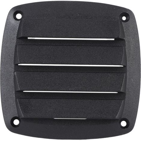 Grille d'aération de 10 cm (4 pouces) pour camping-car, résistante aux intempéries, en plastique noir, pour bateau ou yacht. Elle assure une ventilation optimale et une circulation d'air optimale. (1/5)