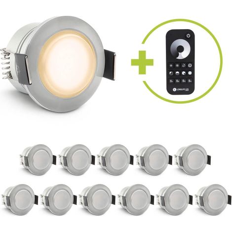 Einbaustrahler Mini Genova 3W 2700K IP65 - Farbe: acryl - Anzahl: 12x