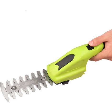 2-in-1-Grasschere, Akkubetrieb, 7,2-V-Akku, 100 mm Klingenbreite, zum Schneiden von Hecken, Rasen, inkl. Handtrimmer, Akku und Ladegerät