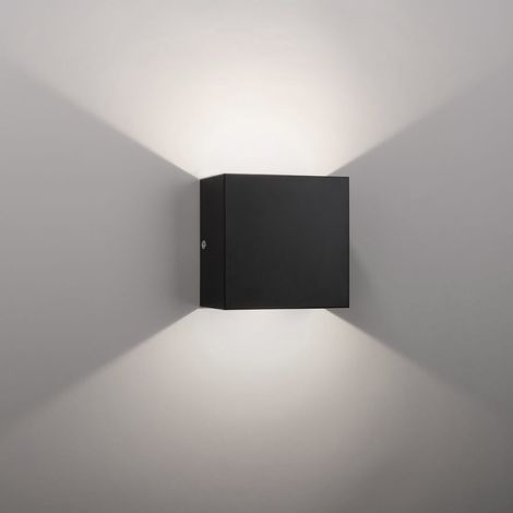 Applique LED per Interno, 6W Moderna Lampada da Parete in Alluminio, Lampada Angolo del Fascio Regolabile per Corridoio Cucina Isaland Camera da Letto Scala (Nero, Bianco Freddo)