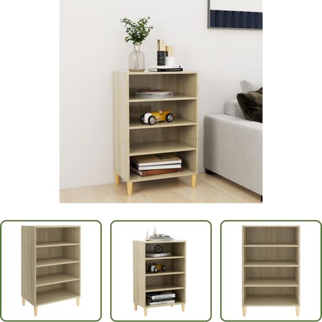 vidaXL Étagère en bois - Buffet Chêne sonoma 57x35x90 cm Bois d’ingénierie (1/5)
