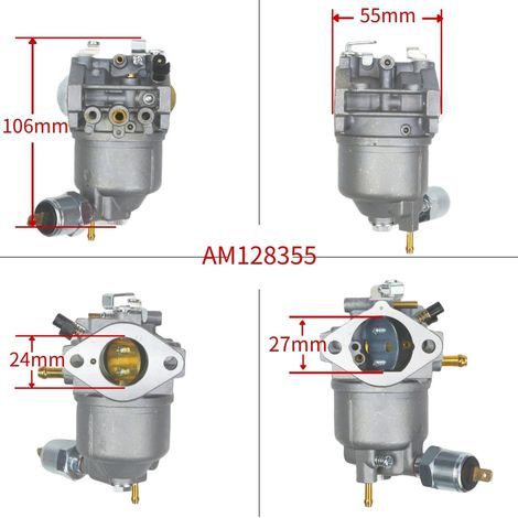 Carburateur compatible avec tondeuses autoportées LX178, LX188, LX279, LX277 et LX289, remplace AM128355 et 15003 2653. (1/4)
