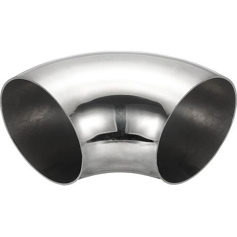 Coude À Mandrin 90 Degrés, Coude D'échappement En Acier 76mm OD Connecteur De Tuyauterie D'échappement Acier Inoxydable 304 pour Exhaust Pipe Stair Handrail HVAC (1/4)