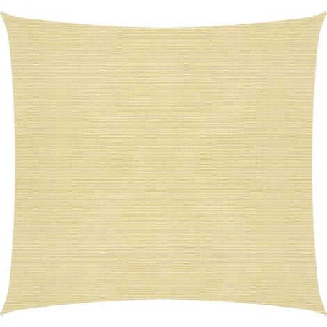 INLIFE Voile d'ombrage 160 g/m² Beige 2,5x2,5 m PEHD (1/5)