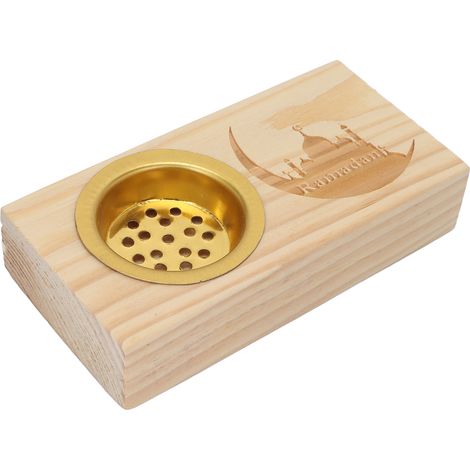 Porte-encens en bois, support pour bougies, plateau décoratif pour Halloween, Noël et salle à manger. (1/5)