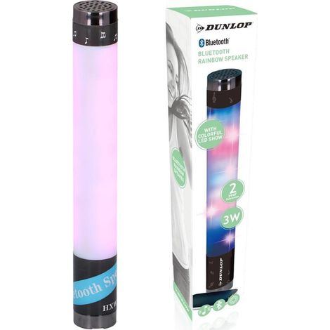 Mini Cassa Speaker a Torre Bluetooth Portatile con Effetti luce 48 LED USB MP3