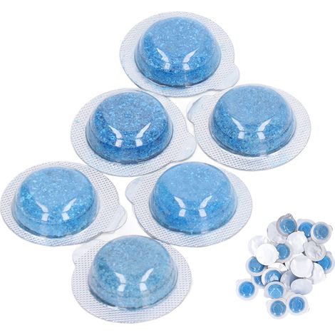 100 Comprimés Nettoyants Concentrés Effervescents pour Pare-brise Auto, Pouvoir Dégraissant Puissant, Pastilles Bleues Miniatures (1/5)