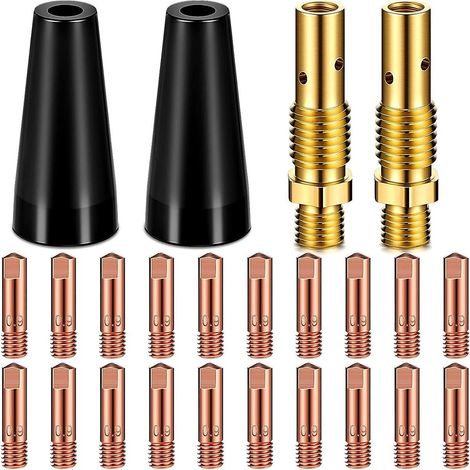 Kit de buse sans air pour soudage à fil fourré, embout de soudage à fil fourré, diffuseur de gaz pour pistolet de soudage (kit B). (1/5)