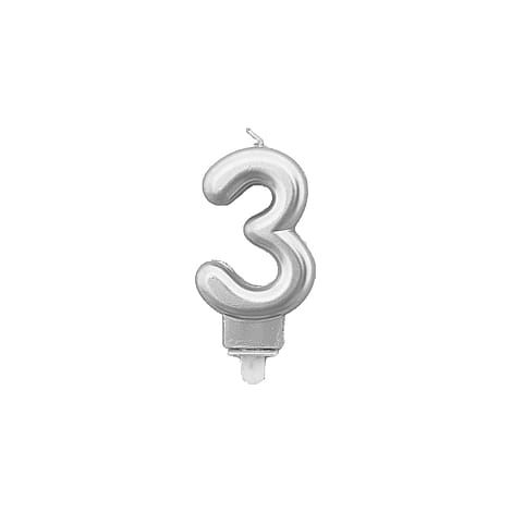 Vela número "3" Plata