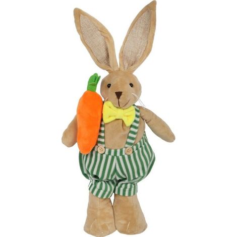Coniglietto di peluche con carota, statuetta in piedi, 45 cm (1/3)