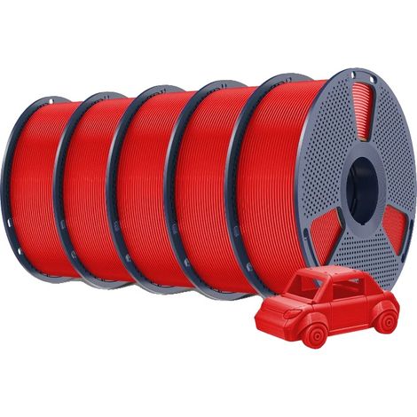Filamento per stampante 3D, ad alta resistenza, senza bolle, rosso (1/2)