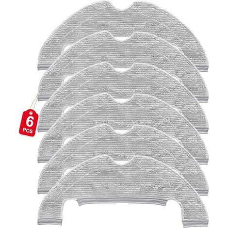 Lot de 6 chiffons de rechange pour Dream e D10 Plus / Z10 Pro / L10 Plus, pour Xiaom i Mi Robot Vacuum Mop 2 Ultra - Accessoire d'aspirateur en microfibre