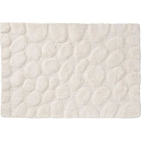 Tappetino da Bagno Pebbles in Cotone 60x90 cm Avorio Sealskin (1/4)