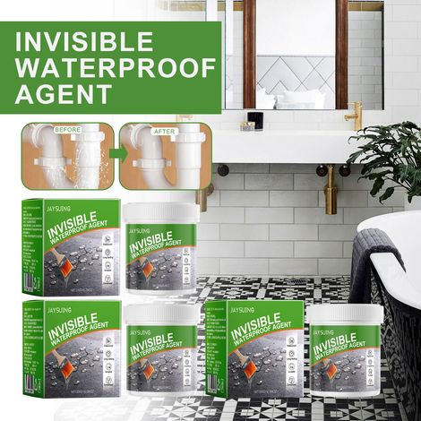 Mastic d'étanchéité transparent et invisible pour murs extérieurs, toitures et joints de carrelage - 300 g + pinceau + ruban de masquage + gants jetables -- AKRACING (1/5)