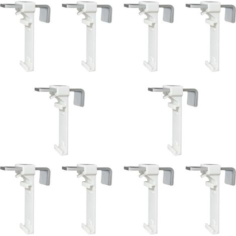 12 Befestigungswinkel für Doppelrollos, kein Bohren erforderlich, Ersatzzubehör für Doppelrollos, zum Aufclipsen und Aufkleben an einem festen PVC-Fenster.