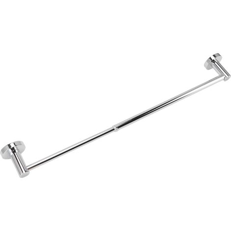 Barre porte-serviettes rétractable robuste en acier inoxydable antirouille avec base durable, idéale pour la cuisine et la douche. (1/5)