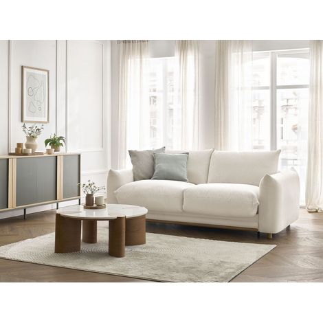 BOBOCHIC - Canapé droit convertible ERNEST ouverture express 160x190 Beige (1/5)