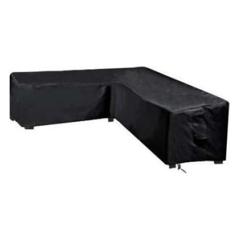 Housse Canapé d'Angle de Jardin Étanche - Bâche de Protection Salon en Forme L (215x215x87cm, Noir) (1/4)