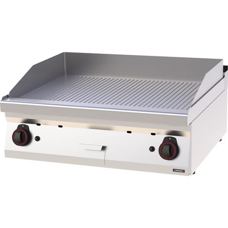 Plancha Casselin chrome rainuree gaz 14000 W 800x510 mm