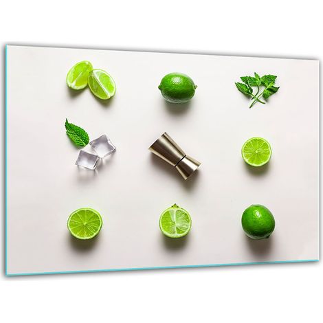 Schneidebrett aus gehärtetem Glas, 30 x 22 cm, limettengrün (1/5)