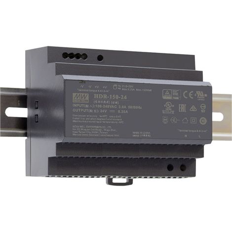 Mean Well HDR-150-24 Hutschienen-Netzteil (DIN-Rail) 24 V/DC 150 W Anzahl Ausgänge:1 x Inhalt 1 S