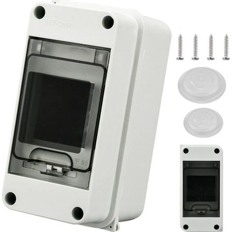 Coffret Electrique Etanche Exterieur IP65, 3 Modules, Boite de Boitier Etanche Electrique, Armoire de Contrôle, Boitier de Jonction (1/5)