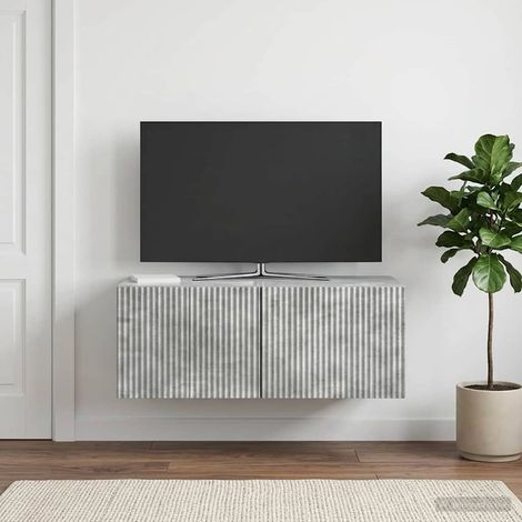 vidaXL Mobile Porta TV da Muro Grigio Cemento 78,5 x 41 x 30 cm