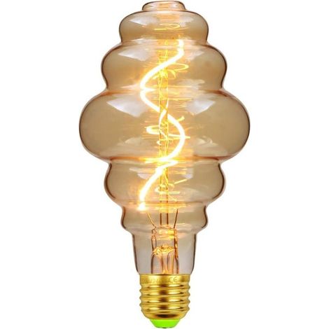 Ampoules LED vintage 4 W à intensité variable - Forme irrégulière,220/240 V - Vis Edison E27 - Spécialité ampoule décorative antique (Beehive) (1/4)