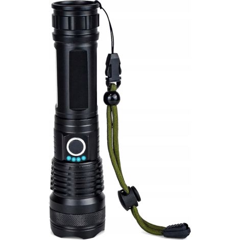 [PACZA] Torcia tattica a LED con funzione zoom, ricaricabile tramite USB-C D1165 (1/5)