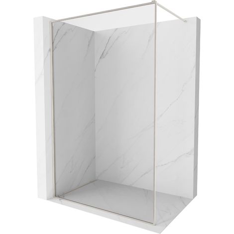 Mexen Kioto-F Duschabtrennung Walk-in mit Rahmen 50 x 202 cm, transparent 8 mm, gebürsteter Nickel - 800-050-104-97-00 (1/5)