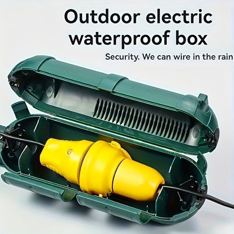Une housse de rallonge électrique extérieure en PVC durable avec joint étanche – résistante à la pluie, à la neige et écologique. (1/5)