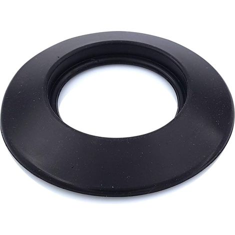 Rosace Murale en Silicone Noir 130 mm Rosette flexible pour couvrir les tuyaux de chaudière les poêles et tout système Résistance aux hautes températures (1/5)