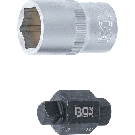 Douille de vis de vidange d’huile 8 mm / 10 mm BGS