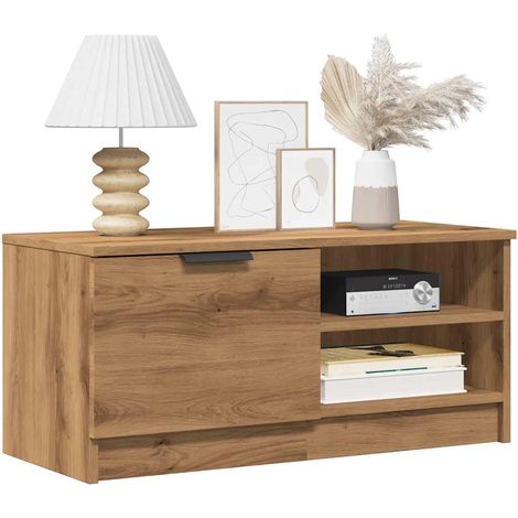 vidaXL Mobile Porta TV Rovere Artigianale 80x35x36,5 cm in (1/5)