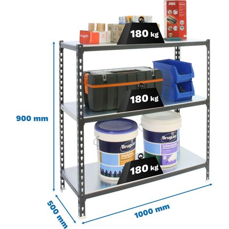 Simonrack Metallregal ohne Schrauben Grau