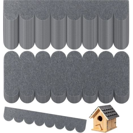 Lot de 50 Feuilles de Feutre et Bardeau Bitume pour Toiture Autocollant Tailles 30x5 cm et 30x11 cm (1/5)