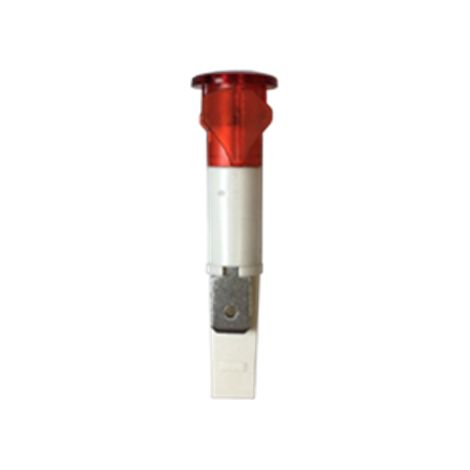VOYANT FILAMENT Ø10 mm, à clipser, ROUGE 24V, Racc Lang 6,35 mm 90373