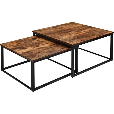 Velen Rustikale, antike Eichen-Loft-Couchtische
