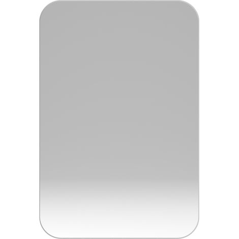 Armario de espejo rectangular blanco con estantes ajustables para baño (1/5)
