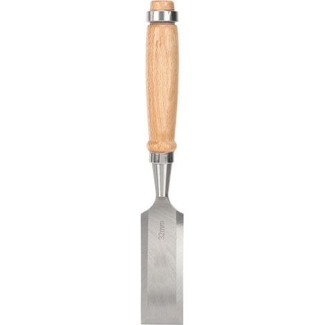 Flachmeißel für die Holzbearbeitung, Schneidwerkzeug mit Holzgriff, robustes Industriezubehör, Chrom-Vinyl-Stahl, 32 mm (1/5)