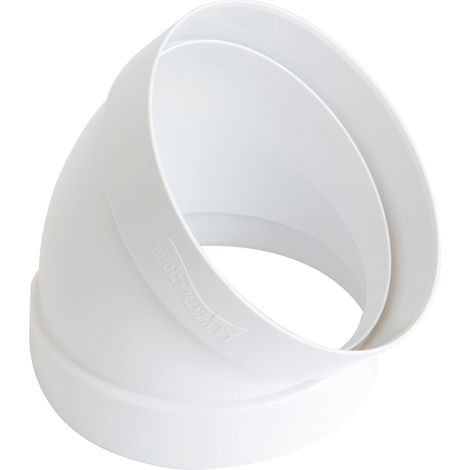 CURVA 45Â° PER AERAZIONE CANALIZZATA EE ¸ mm. 125, col. Bianco