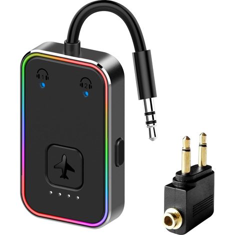 Transmetteur Bluetooth 5.4 - Adaptateur Audio Sans Fil pour Casques - Compatible Avion TV Tablettes Salle de Sport - Cadre Métallique - 1 Pièce (1/5)