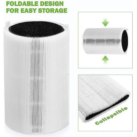 Filtre De Remplacement - Filtre Hepa H13 Et Charbon Actif - Pour Purificateur D'air Blue Pure 411 411+ Et 3210 - 1 Unite (1/5)