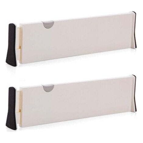 Séparateurs de Tiroir ( Lot de 2), Organisateurs de Tiroir Réglables, (28.3 - 44cm) Diviseur de Tiroir Cuisine pour Chambre, Salle de Bain, Bureau, Placard-- (1/5)